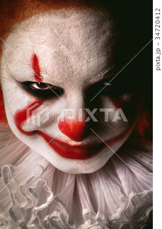 evil clown face 34720412