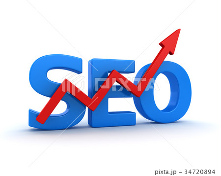 Seo Text with Red Arrow 34720894