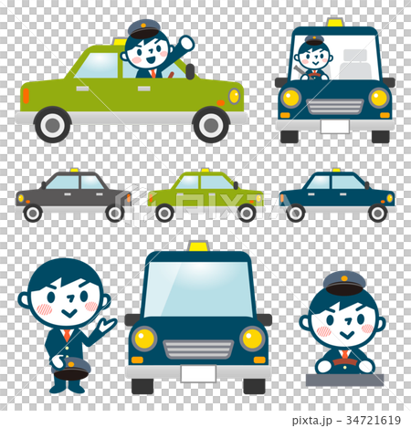 タクシー運転手のセット 34721619
