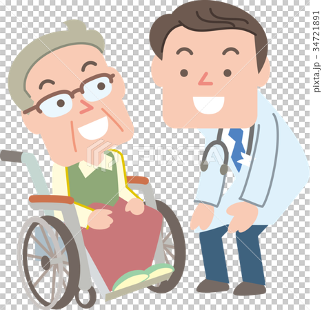 医療 医者と車椅子に乗る男性患者 医療 医者と車椅子に乗る男性患者 34721891