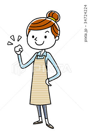 若い女性：やる気 34724224