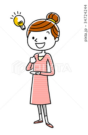 若い女性：アイデア 34724244