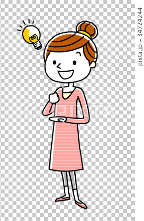 若い女性：アイデア 34724244