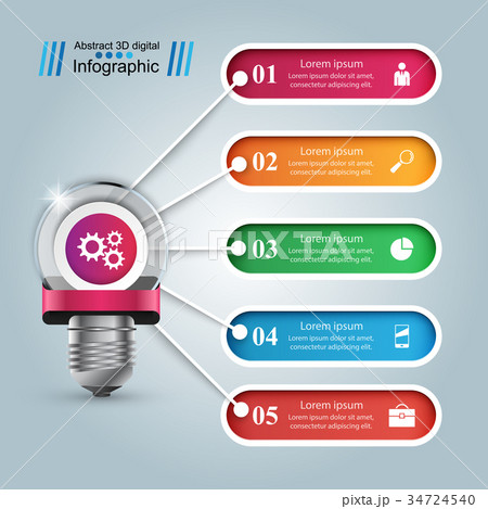 Infographic design. Bulb, Light icon. Infographic design. Bulb, Light icon. 34724540