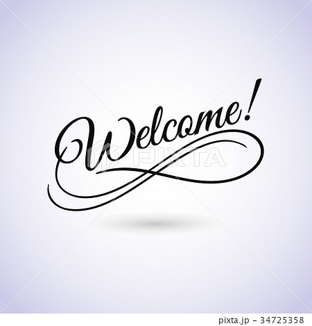 Welcome sign. Vector illustration. Beautiful Welcome sign. Vector illustration. Beautiful 34725358