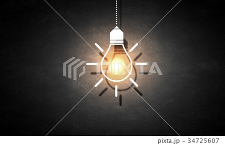 Hanging light bulb 34725607