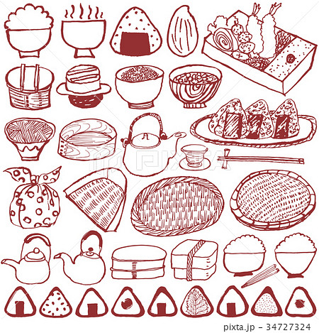 弁当　おにぎり　和食 34727324