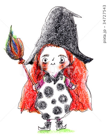 魔女っこのイラスト素材 34727543 Pixta