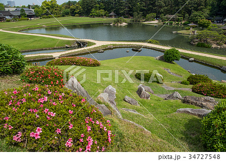 岡山　初夏の後楽園　日本三名園の一つ 34727548