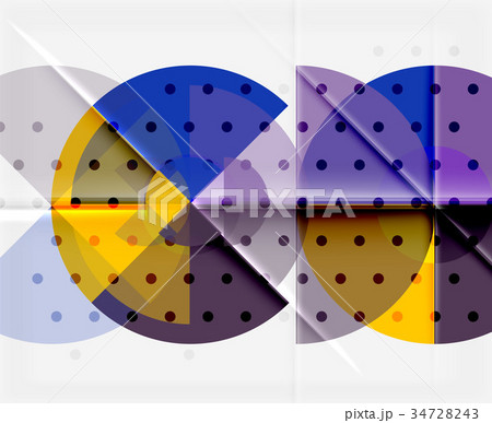 Circle elements on black background 34728243