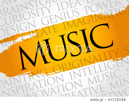 MUSIC word cloud collage 34728588