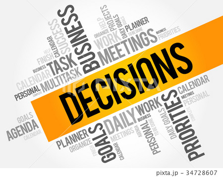 DECISIONS word cloud collage 34728607