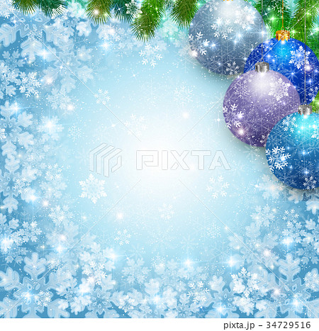クリスマス 雪 冬 背景 のイラスト素材 34729516 Pixta