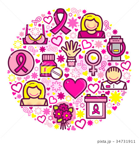 Breast Cancer concept design vector illustration Breast Cancer concept design vector illustration 34731911