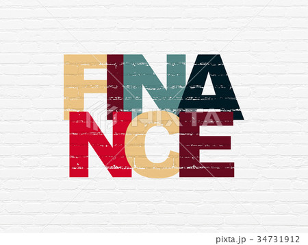 Finance concept: Finance on wall background Finance concept: Finance on wall background 34731912
