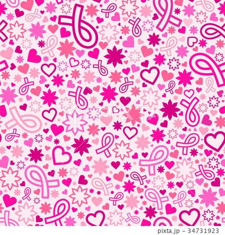 Breast Cancer awareness month seamless pattern Breast Cancer awareness month seamless pattern 34731923