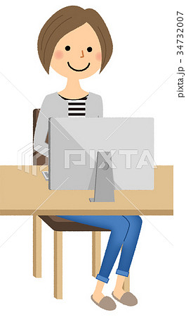 若い女性　ママ　PC 34732007