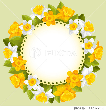 Wreath of spring flowers 34732732