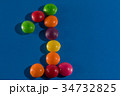 Image of colorful and tasty skittles one  postcard 34732825