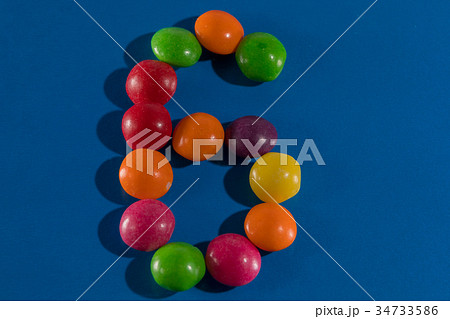 Image of colorful and tasty candies skittles six 34733586