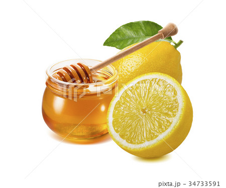 Remedy for cold treatment - honey lemon isolated 34733591