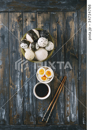 Rice balls and eggs Rice balls and eggs 34734766