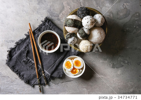 Rice balls and eggs Rice balls and eggs 34734771