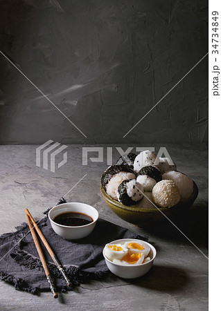 Rice balls and eggs 34734849