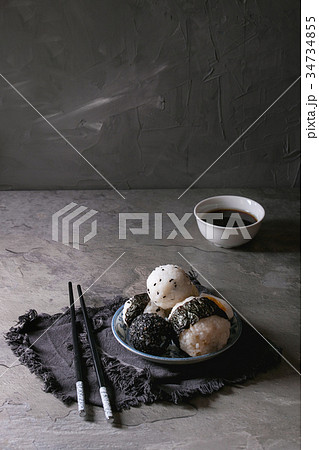 Rice balls and eggs Rice balls and eggs 34734855