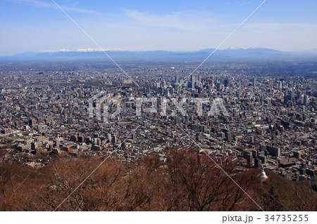 藻岩山から見る札幌市街地の全景 34735255