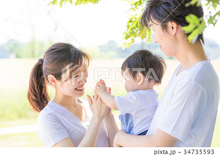日本人の３人家族 34735593