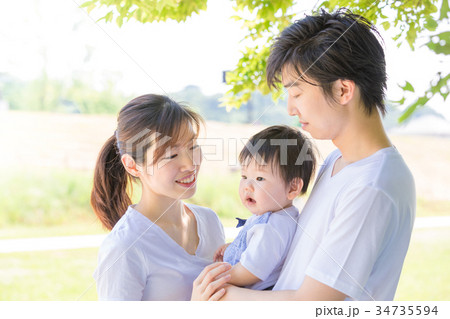 日本人の３人家族 34735594