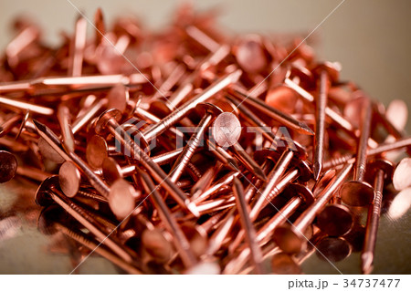 Copper Nails on Galvanized Steel 34737477