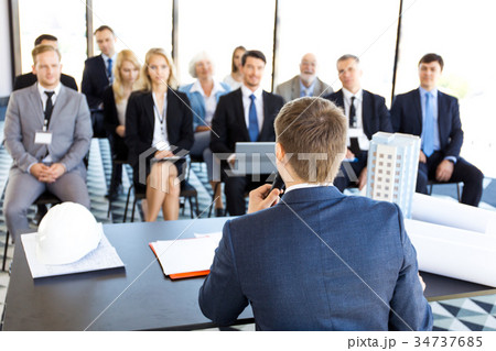 Business audience at training 34737685
