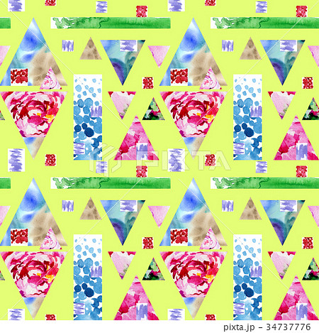 Wildflower peony flower pattern in a watercolor 34737776