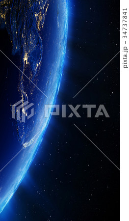 South East Asia city lights 3d rendering 34737841