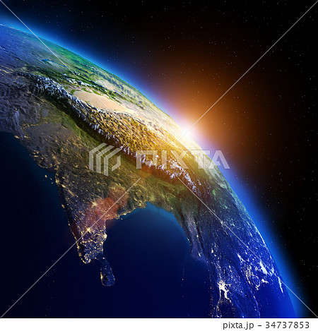 World geography 3d rendering planet 34737853
