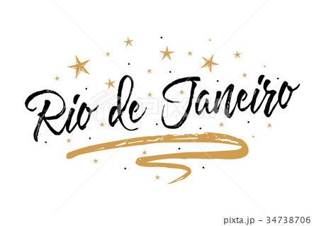 Rio de Janeiro word. Beautiful greeting card 34738706