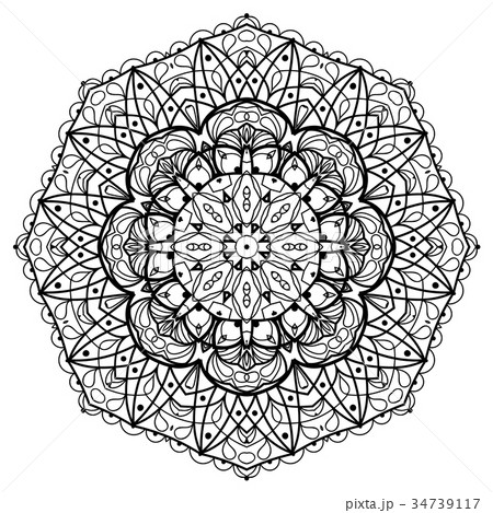 Flower Mandala. Vintage decorative elements. Flower Mandala. Vintage decorative elements. 34739117