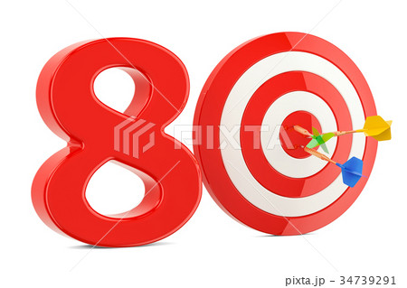 Target 80, success and achievement concept 34739291