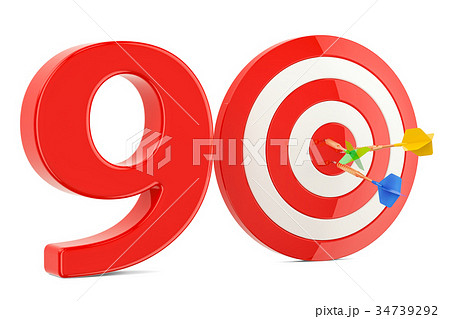 Target 90, success and achievement concept 34739292