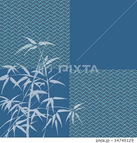 竹 和柄模様 和の背景 和風背景 和のイラスト素材 34740129 Pixta