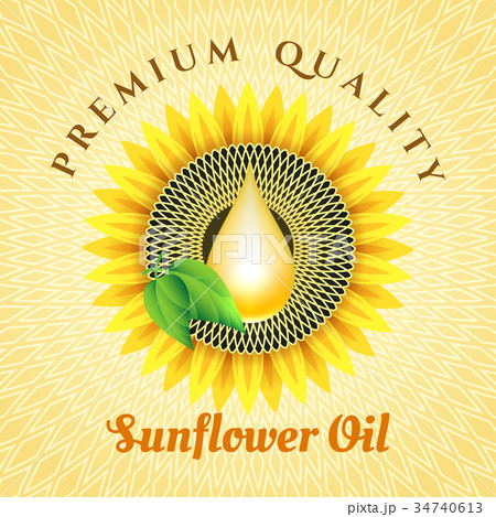 Sunflower oil label Sunflower oil label 34740613