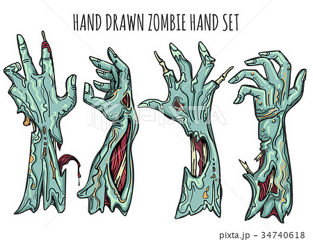 Zombie Hand Setのイラスト素材