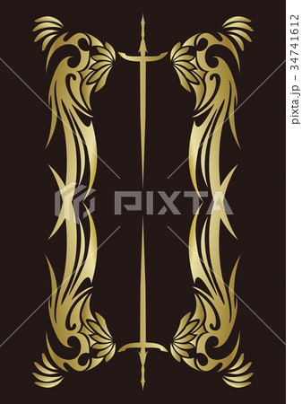 トライバル　黄金　天使の羽と剣 34741612