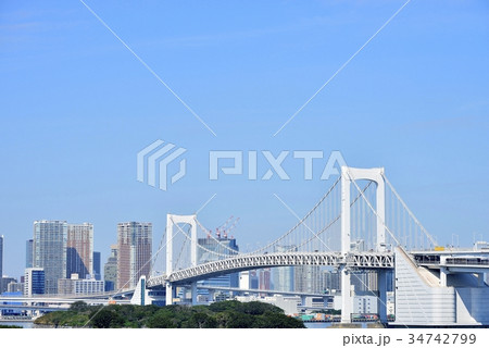 東京 都市風景 レインボーブリッジ 東京 都市風景 レインボーブリッジ 34742799