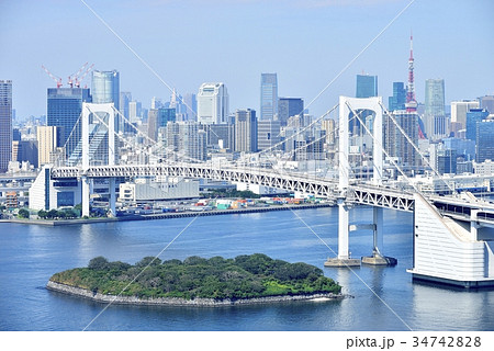 東京　都市風景　レインボーブリッジ 34742828