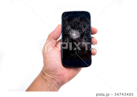 mobile phone screen is cracked 34743485