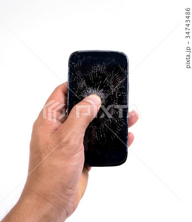 mobile phone screen is cracked 34743486