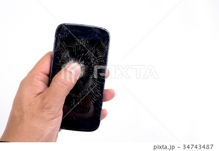 mobile phone screen is cracked 34743487
